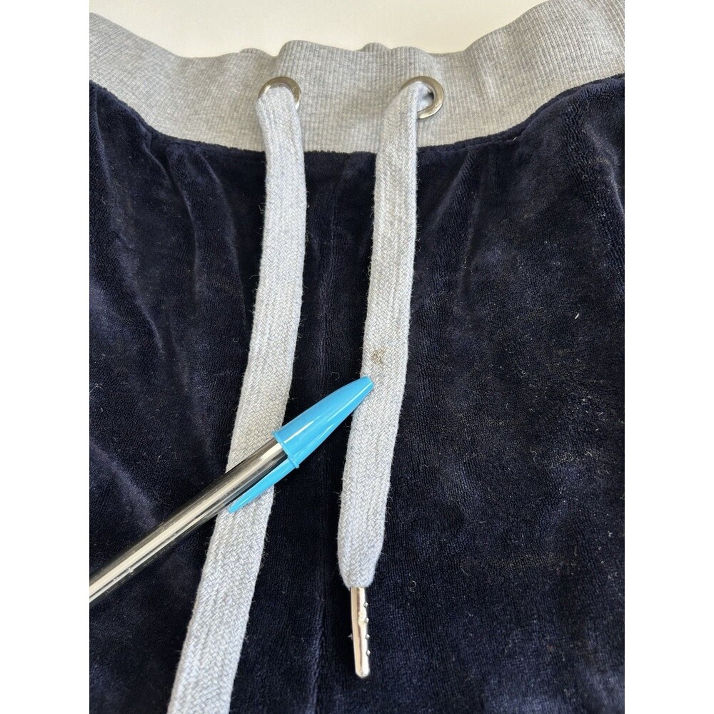 Post Game Blue Velour Joggers Size Large Zip Ankle Drawstring Pants *READ - Picture 10 of 16